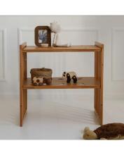 Waldin Oval Baby Collection Bed Crib  7 in 1 Art.297435 Vintage Koka ovāla daudzfunkcionāla gulta 7 vienā ar matraci