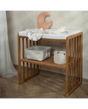 Waldin Oval Baby Collection Bed Crib  7 in 1 Art.297435 Vintage Koka ovāla daudzfunkcionāla gulta 7 vienā ar matraci