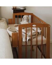 Waldin  Bedside Crib 2in1 Art.297437 Vintage Wooden 2-in-1 crib/cradle on wheels with a mattress