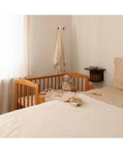 Waldin  Bedside Crib 2in1 Art.297437 Vintage Wooden 2-in-1 crib/cradle on wheels with a mattress