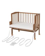 Waldin  Bedside Crib 2in1 Art.297437 Vintage Wooden 2-in-1 crib/cradle on wheels with a mattress