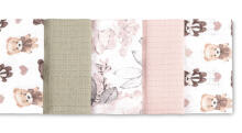 TETRA DIAPER 70X80 5-PACK TEDDY PINK