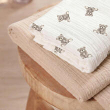 DIAPER TRIO CRUSHED MUSLIN 120x120, 70x60, 30x35 3PCS TEDDY BEIGE