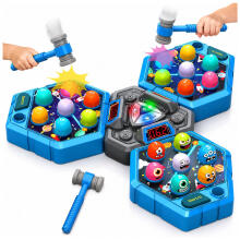 Whack-A-Mole radījumi arcade spēle 3 spēlētājiem 3 režīmi spīdošas āmuri