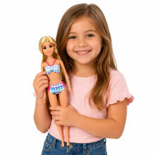 Anlily Doll in the Pool Slide Palm Tree Beach Accessories Set