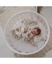 Waldin Oval Baby Collection Bed Crib  7 in 1 Art.297541 White Multifunctional wooden 7-in-1 transforming crib