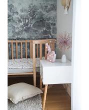 Waldin Oval Baby Collection Bed Crib  7 in 1 Art.297542 Natural Wood Многофункциональная овальная деревянная кроватка-трансформер 7 в 1 с матрасом