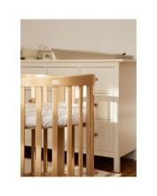 Waldin Oval Baby Collection Bed Crib  7 in 1 Art.297542 Natural Wood Многофункциональная овальная деревянная кроватка-трансформер 7 в 1 с матрасом
