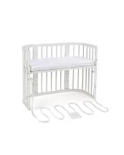 Waldin  Bed Crib  5 in 1 Art.297545 White Многофункциональная деревянная кроватка-трансформер 5 в 1 с матрасом