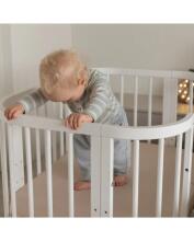 Waldin  Bed Crib  5 in 1 Art.297545 White Многофункциональная деревянная кроватка-трансформер 5 в 1 с матрасом