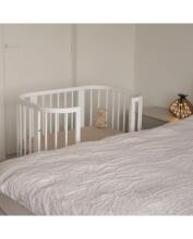 Waldin  Bed Crib  5 in 1 Art.297545 White Многофункциональная деревянная кроватка-трансформер 5 в 1 с матрасом