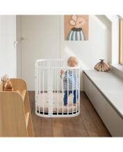 Waldin  Bed Crib  5 in 1 Art.297545 White Многофункциональная деревянная кроватка-трансформер 5 в 1 с матрасом