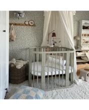 Waldin  Bed Crib  5 in 1 Art.297546 Olive Многофункциональная деревянная кроватка-трансформер 5 в 1 с матрасом