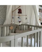 Waldin  Bed Crib  5 in 1 Art.297546 Olive Многофункциональная деревянная кроватка-трансформер 5 в 1 с матрасом