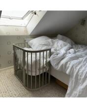 Waldin  Bed Crib  5 in 1 Art.297546 Olive Многофункциональная деревянная кроватка-трансформер 5 в 1 с матрасом