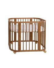 Waldin  Bed Crib  5 in 1 Art.297547 Vintage Koka  daudzfunkcionāla gulta 5 vienā ar matraci