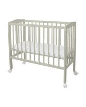 Waldin  Bedside Crib 2in1 Art.297552 Olive Koka 2-in-1 bērnu gultiņa/šūpulis uz riteņiem ar matraci