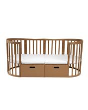 Waldin  Drawer 7 in 1 Collection Art.297553 Vintage Uzglabāšanas atvilktne ir saderīga gan ar klasisko 7-in-1 gultiņu, gan ar ovālo 7-in-1 gultiņu.