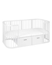 Waldin  Drawer 7 in 1 Collection Art.297555 White The storage drawer is compatible with both the classic 7-in-1 crib and the oval 7-in-1 crib.