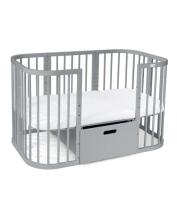 Waldin  Drawer 7 in 1 Collection Art.297556 Grey   выдвижной ящик совместим как с классической кроваткой 7-в-1, так и с овальной кроваткой 7-в-1.