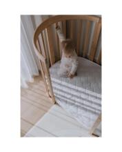 Waldin  Mattress Coconut Oval Crib Small Art.297569 foam mattress with an eco-friendly coconut insert.
