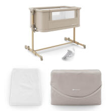 KINDERKRAFT NESTEE GROW 2 bedside crib beige wood