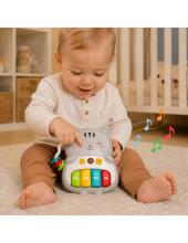 WOOPIE BABY Интерактивное пианино Кот Музыкальные органы Звуки Свет 18м+