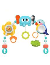WOOPIE BABY Sensory Arch with Toys for Crib and Stroller Elephant Parrot