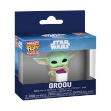 FUNKO POP! Брелок: Mandalorian & Grogu - Grogu with Snack