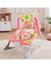 WOOPIE BABY Rocker with Vibrations and Toy Bar Pink