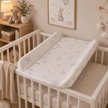 Rigid contoured changing mat topper 85x50 cm for crib and dresser stars ECOTOYS