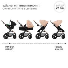 Kinderkraft Moov2 Air 4 in1 Art.297979 Beige 3-in-1 baby stroller with base Isofix