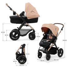 Kinderkraft Moov2 Air 4 in1 Art.297979 Beige 3-in-1 baby stroller with base Isofix