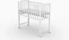 Elf Bed Mist Art.298060 Grey Wooden baby crib/cradle on wheels (90x40 cm)
