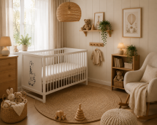 Elf Bed Bloom Art.298070 White Wooden baby crib 120x60 cm