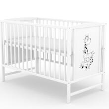 Elf Bed Bloom Art.298071 White/Grey Wooden baby crib 120x60 cm
