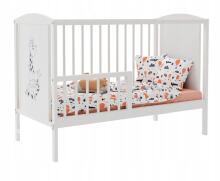 Elf Bed Bloom Art.298071 White/Grey Wooden baby crib 120x60 cm