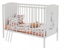 Elf Bed Bloom Art.298071 White/Grey Wooden baby crib 120x60 cm