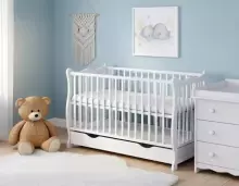 Elf Bed Juniper Art.298074 White Детская деревянная кроватка 120x60см