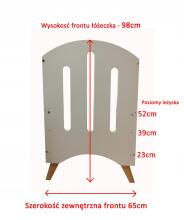 Elf Bed Leaf Art.298078 White Wooden baby crib 120x60 cm