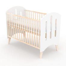 Elf Bed Leaf Art.298078 White Wooden baby crib 120x60 cm