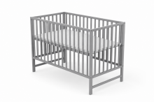 Elf Bed Сlassic  Art.298082 Grey Wooden baby crib 120x60 cm