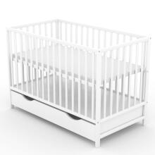 Elf Bed Сlassic Drawer Art.298085 Natural  Wooden baby crib with a storage drawer (120x60 cm)