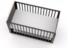 Elf Bed Vigo Art.298087 Black Bērnu koka gulta 120x60cm