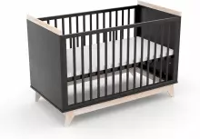 Elf Bed Vigo Art.298087 Black Bērnu koka gulta 120x60cm