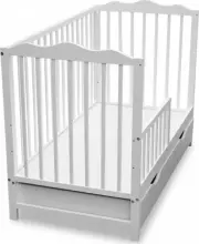 Elf Bed Petal Art.298137 Grey   Wooden baby crib 120x60 cm