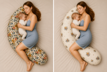 La Bebe™ Moon Satin Art.996539 Large Maternity & Nursing Pillow with Memory Foam Filling (Extra Soft & Silent Body-Contouring Fill) 36×195 cm
