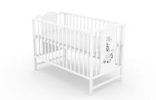 Elf Bed Petal II Art.2981412 White/Grey  Детская деревянная кроватка 120x60см