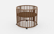 Elf Bed Crib Roundy  Art.298160 Cashmere Apaļa koka gultiņa