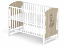 Elf Bed Meadow Art.298166 White/Pine Детская деревянная кроватка  120x60см